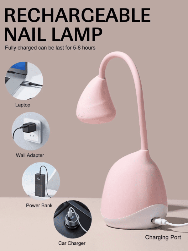 LAMPARA DE UÑAS PORTATIL RECARGABLE - Imagen 4